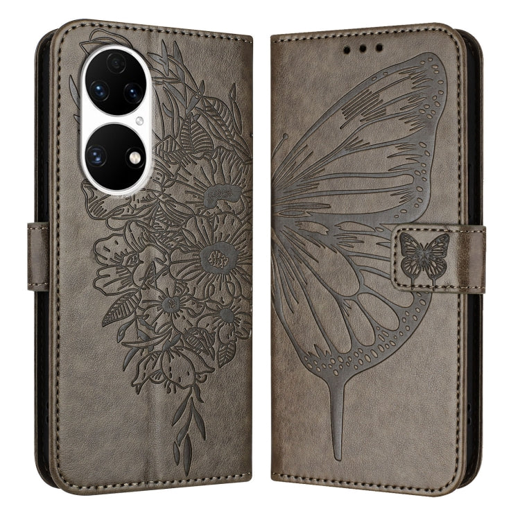 Embossed Butterfly Leather Phone Case, For Huawei P60 / P60 Pro, For Huawei Enjoy 50 Pro 4G / Nova Y90, For Huawei Enjoy 50 4G / Nova Y70 Plus, For Huawei P50 Pro, For Huawei P50, For Huawei Enjoy 20 SE/Y7a 4G/P Smart 2021