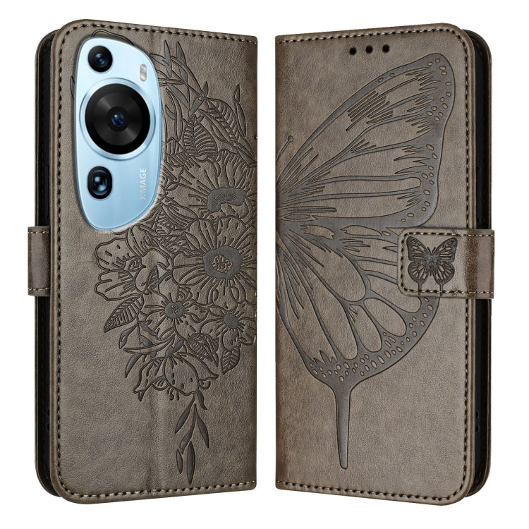 Embossed Butterfly Leather Phone Case, For Huawei Nova 12s 4G Global, For Huawei Pura 70 Pro, For Huawei Pura 70, For Huawei Mate 60, For Huawei Mate 60 Pro, For Huawei P60 Art