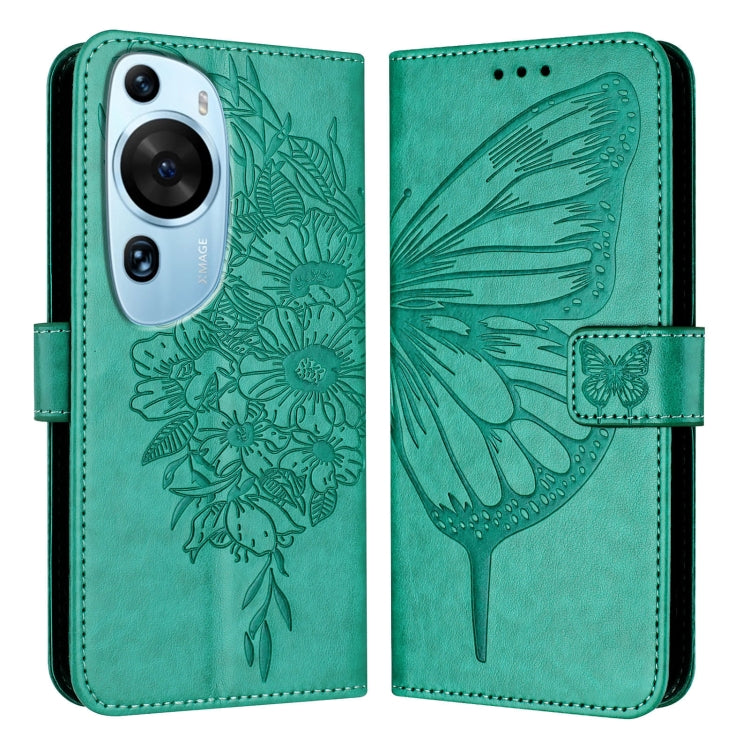 Embossed Butterfly Leather Phone Case, For Huawei Nova 12s 4G Global, For Huawei Pura 70 Pro, For Huawei Pura 70, For Huawei Mate 60, For Huawei Mate 60 Pro, For Huawei P60 Art