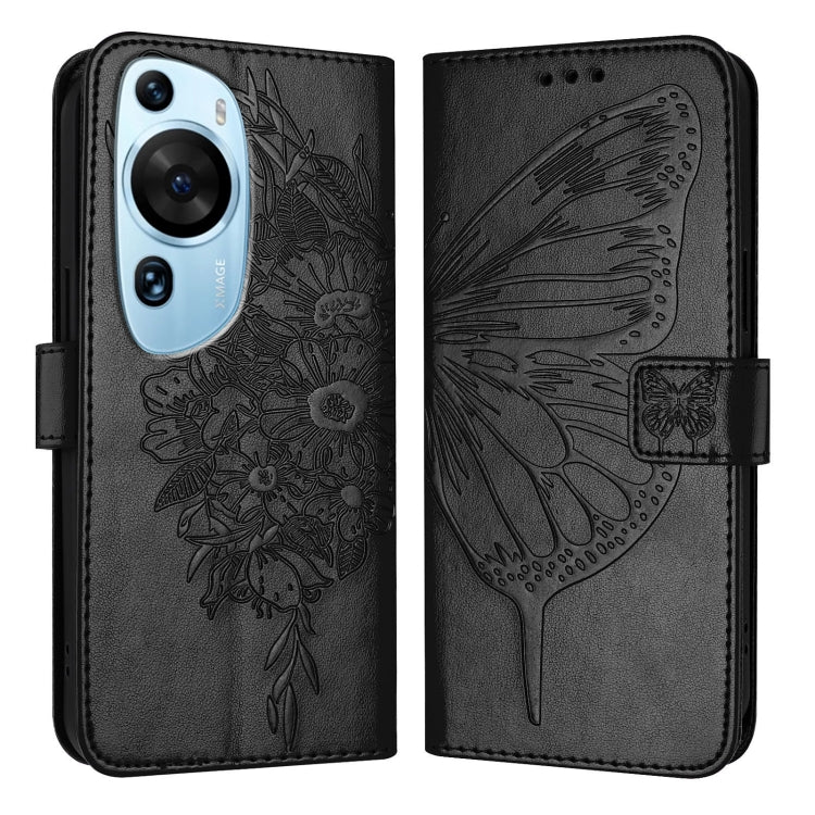 Embossed Butterfly Leather Phone Case, For Huawei Nova 12s 4G Global, For Huawei Pura 70 Pro, For Huawei Pura 70, For Huawei Mate 60, For Huawei Mate 60 Pro, For Huawei P60 Art