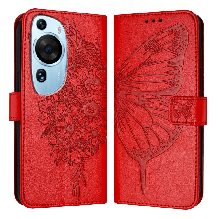 Embossed Butterfly Leather Phone Case, For Huawei Nova 12s 4G Global, For Huawei Pura 70 Pro, For Huawei Pura 70, For Huawei Mate 60, For Huawei Mate 60 Pro, For Huawei P60 Art
