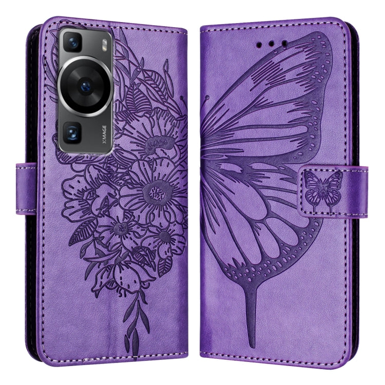 Embossed Butterfly Leather Phone Case, For Huawei P60 / P60 Pro, For Huawei Enjoy 50 Pro 4G / Nova Y90, For Huawei Enjoy 50 4G / Nova Y70 Plus, For Huawei P50 Pro, For Huawei P50, For Huawei Enjoy 20 SE/Y7a 4G/P Smart 2021
