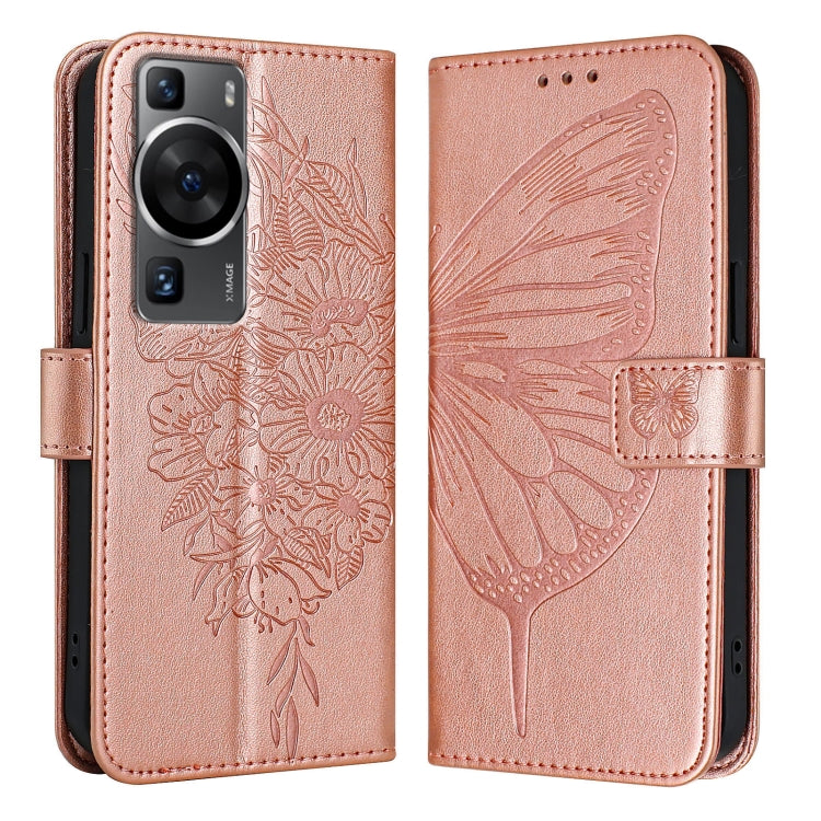 Embossed Butterfly Leather Phone Case, For Huawei P60 / P60 Pro, For Huawei Enjoy 50 Pro 4G / Nova Y90, For Huawei Enjoy 50 4G / Nova Y70 Plus, For Huawei P50 Pro, For Huawei P50, For Huawei Enjoy 20 SE/Y7a 4G/P Smart 2021