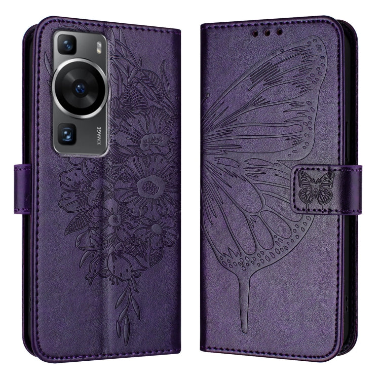 Embossed Butterfly Leather Phone Case, For Huawei P60 / P60 Pro, For Huawei Enjoy 50 Pro 4G / Nova Y90, For Huawei Enjoy 50 4G / Nova Y70 Plus, For Huawei P50 Pro, For Huawei P50, For Huawei Enjoy 20 SE/Y7a 4G/P Smart 2021