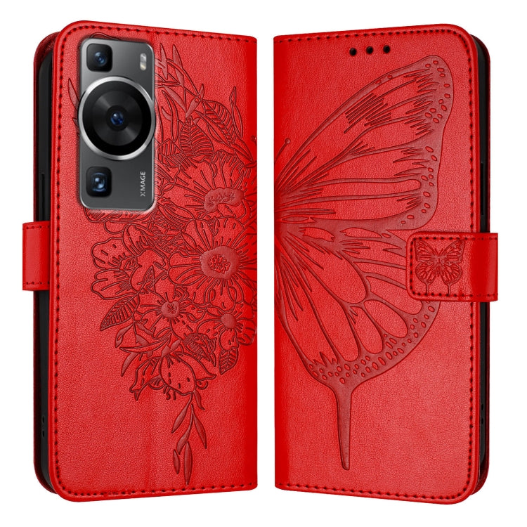 Embossed Butterfly Leather Phone Case, For Huawei P60 / P60 Pro, For Huawei Enjoy 50 Pro 4G / Nova Y90, For Huawei Enjoy 50 4G / Nova Y70 Plus, For Huawei P50 Pro, For Huawei P50, For Huawei Enjoy 20 SE/Y7a 4G/P Smart 2021