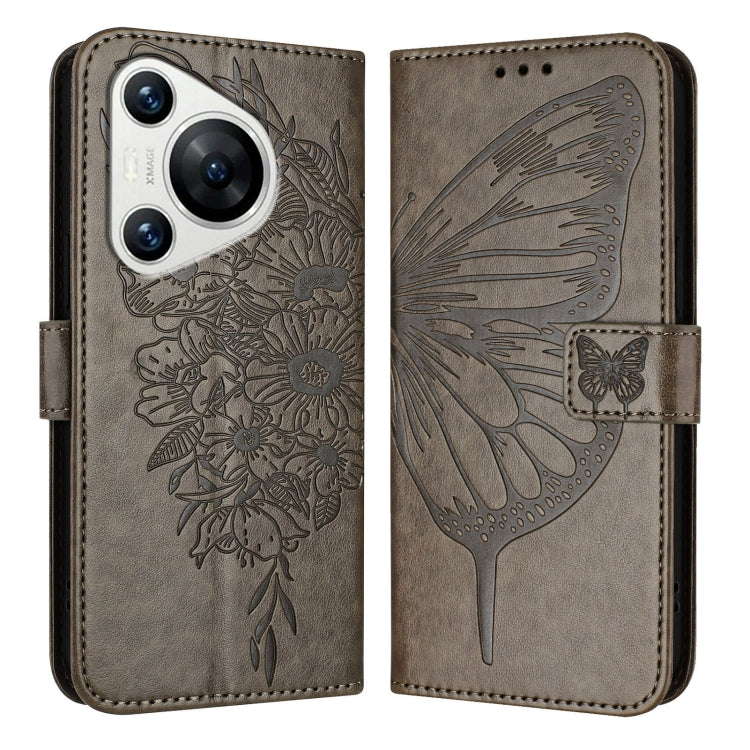 Embossed Butterfly Leather Phone Case, For Huawei Nova 12s 4G Global, For Huawei Pura 70 Pro, For Huawei Pura 70, For Huawei Mate 60, For Huawei Mate 60 Pro, For Huawei P60 Art