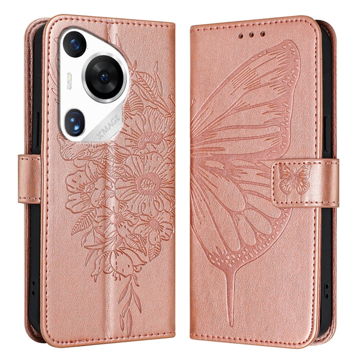 Embossed Butterfly Leather Phone Case, For Huawei Nova 12s 4G Global, For Huawei Pura 70 Pro, For Huawei Pura 70, For Huawei Mate 60, For Huawei Mate 60 Pro, For Huawei P60 Art