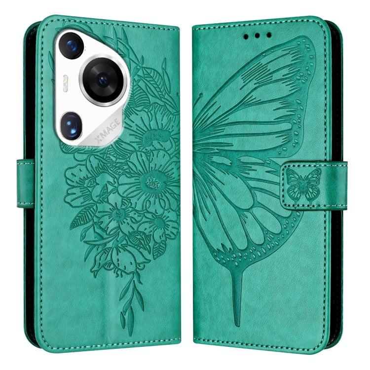 Embossed Butterfly Leather Phone Case, For Huawei Nova 12s 4G Global, For Huawei Pura 70 Pro, For Huawei Pura 70, For Huawei Mate 60, For Huawei Mate 60 Pro, For Huawei P60 Art