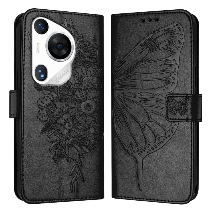 Embossed Butterfly Leather Phone Case, For Huawei Nova 12s 4G Global, For Huawei Pura 70 Pro, For Huawei Pura 70, For Huawei Mate 60, For Huawei Mate 60 Pro, For Huawei P60 Art