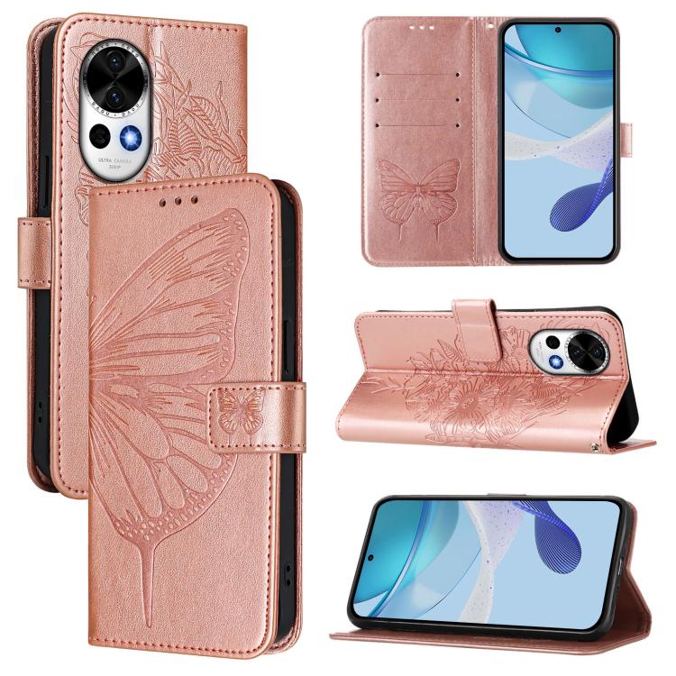 Embossed Butterfly Leather Phone Case, For Huawei nova 14 Ultra 5G, For Huawei nova 14 Pro 5G, For Huawei nova 14 5G, For Huawei Nova 13 Pro, For Huawei Nova 13 / Nova 12, For Huawei Nova 12i 4G Global