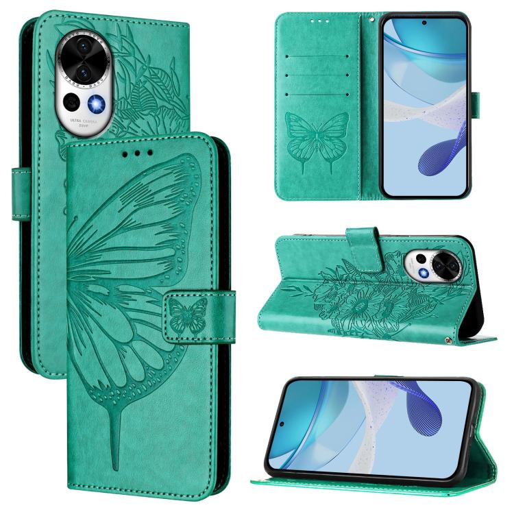 Embossed Butterfly Leather Phone Case, For Huawei nova 14 Ultra 5G, For Huawei nova 14 Pro 5G, For Huawei nova 14 5G, For Huawei Nova 13 Pro, For Huawei Nova 13 / Nova 12, For Huawei Nova 12i 4G Global