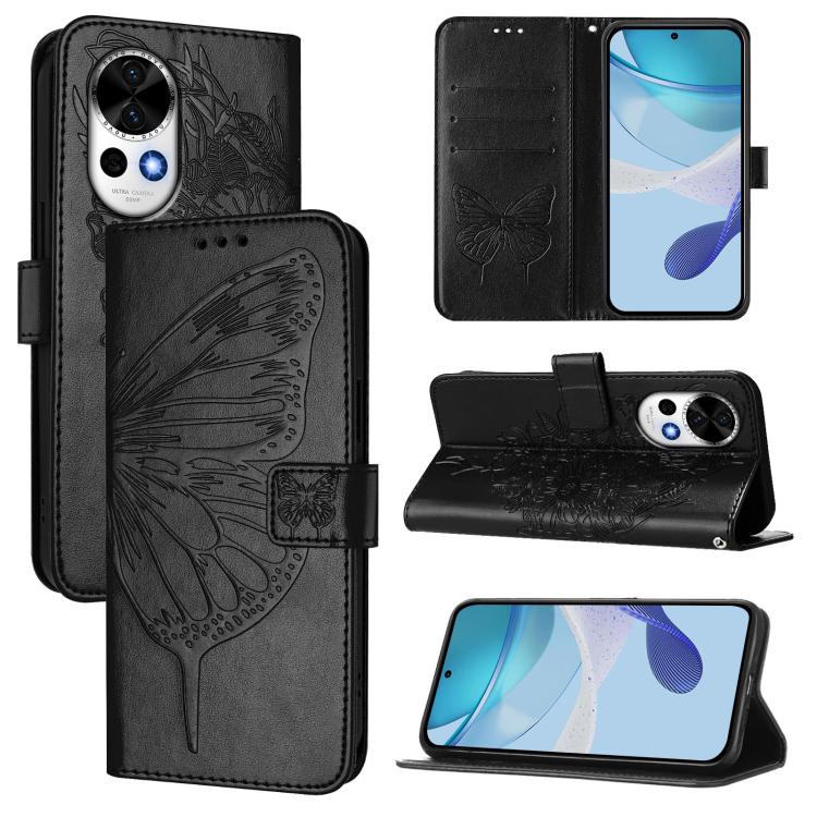 Embossed Butterfly Leather Phone Case, For Huawei nova 14 Ultra 5G, For Huawei nova 14 Pro 5G, For Huawei nova 14 5G, For Huawei Nova 13 Pro, For Huawei Nova 13 / Nova 12, For Huawei Nova 12i 4G Global
