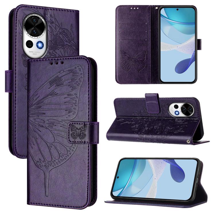 Embossed Butterfly Leather Phone Case, For Huawei nova 14 Ultra 5G, For Huawei nova 14 Pro 5G, For Huawei nova 14 5G, For Huawei Nova 13 Pro, For Huawei Nova 13 / Nova 12, For Huawei Nova 12i 4G Global