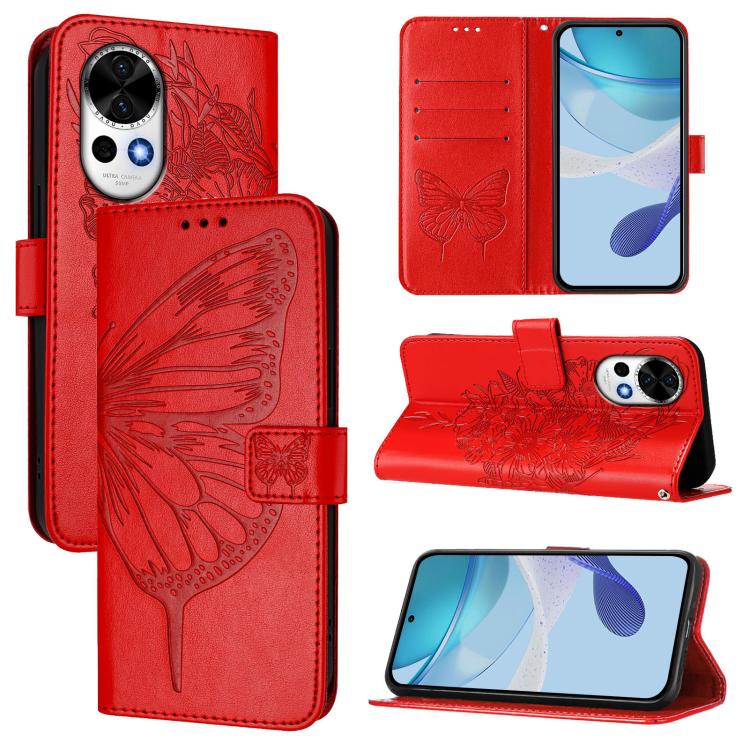 Embossed Butterfly Leather Phone Case, For Huawei nova 14 Ultra 5G, For Huawei nova 14 Pro 5G, For Huawei nova 14 5G, For Huawei Nova 13 Pro, For Huawei Nova 13 / Nova 12, For Huawei Nova 12i 4G Global