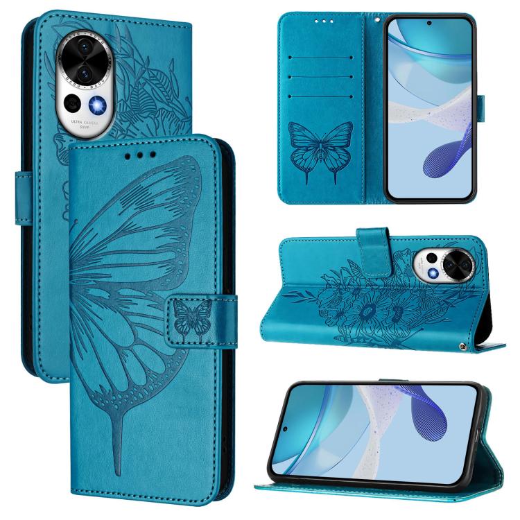 Embossed Butterfly Leather Phone Case, For Huawei nova 14 Ultra 5G, For Huawei nova 14 Pro 5G, For Huawei nova 14 5G, For Huawei Nova 13 Pro, For Huawei Nova 13 / Nova 12, For Huawei Nova 12i 4G Global