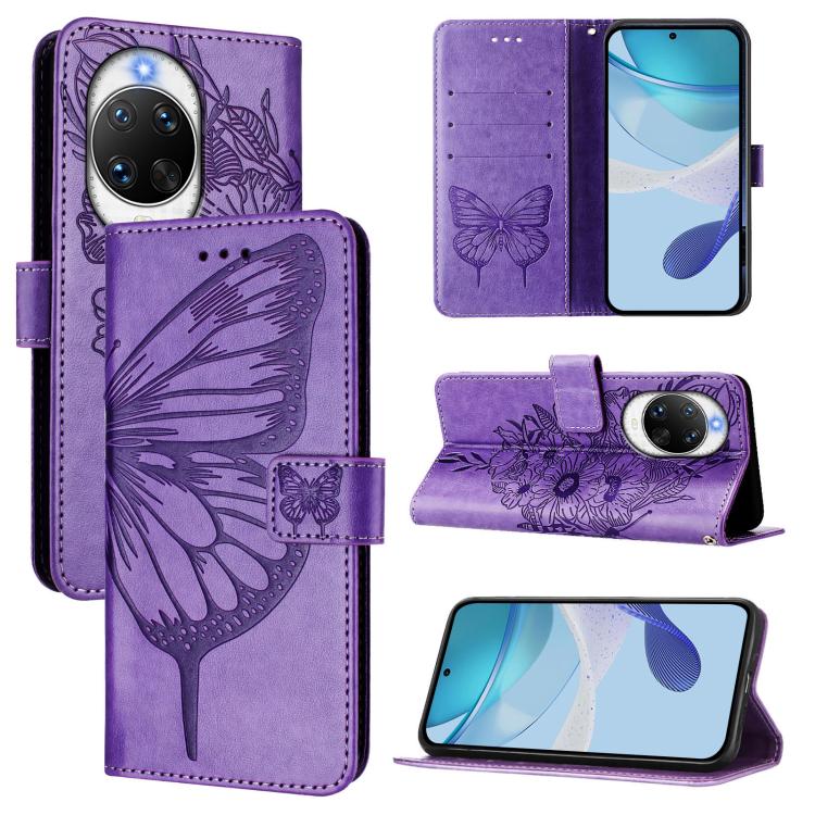 Embossed Butterfly Leather Phone Case, For Huawei nova 14 Ultra 5G, For Huawei nova 14 Pro 5G, For Huawei nova 14 5G, For Huawei Nova 13 Pro, For Huawei Nova 13 / Nova 12, For Huawei Nova 12i 4G Global