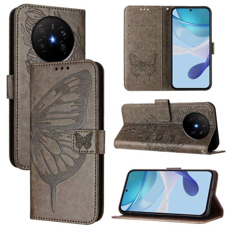 Embossed Butterfly Leather Phone Case, For Huawei nova 14 Lite 5G / nova 15 / 16z, For Huawei nova 16 5G, For Huawei Pura 90 Pro Max 5G, For Huawei Pura 90 Pro 5G, For Huawei Mate 70 Air 5G, For Huawei Enjoy 80s 4G