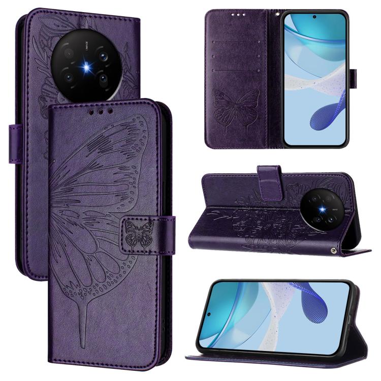 Embossed Butterfly Leather Phone Case, For Huawei nova 14 Lite 5G / nova 15 / 16z, For Huawei nova 16 5G, For Huawei Pura 90 Pro Max 5G, For Huawei Pura 90 Pro 5G, For Huawei Mate 70 Air 5G, For Huawei Enjoy 80s 4G
