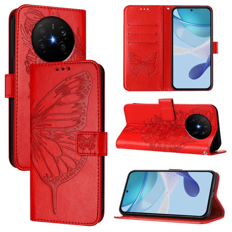 Embossed Butterfly Leather Phone Case, For Huawei nova 14 Lite 5G / nova 15 / 16z, For Huawei nova 16 5G, For Huawei Pura 90 Pro Max 5G, For Huawei Pura 90 Pro 5G, For Huawei Mate 70 Air 5G, For Huawei Enjoy 80s 4G