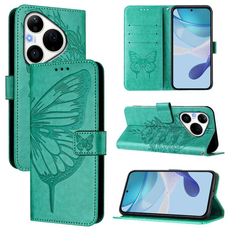 Embossed Butterfly Leather Phone Case, For Huawei nova 14 Lite 5G / nova 15 / 16z, For Huawei nova 16 5G, For Huawei Pura 90 Pro Max 5G, For Huawei Pura 90 Pro 5G, For Huawei Mate 70 Air 5G, For Huawei Enjoy 80s 4G