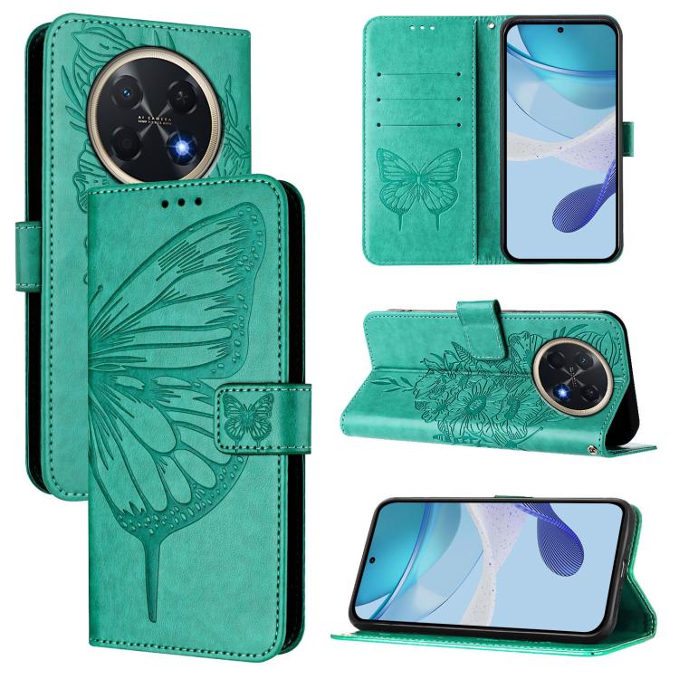 Embossed Butterfly Leather Phone Case, For Huawei nova 14 Lite 5G / nova 15 / 16z, For Huawei nova 16 5G, For Huawei Pura 90 Pro Max 5G, For Huawei Pura 90 Pro 5G, For Huawei Mate 70 Air 5G, For Huawei Enjoy 80s 4G