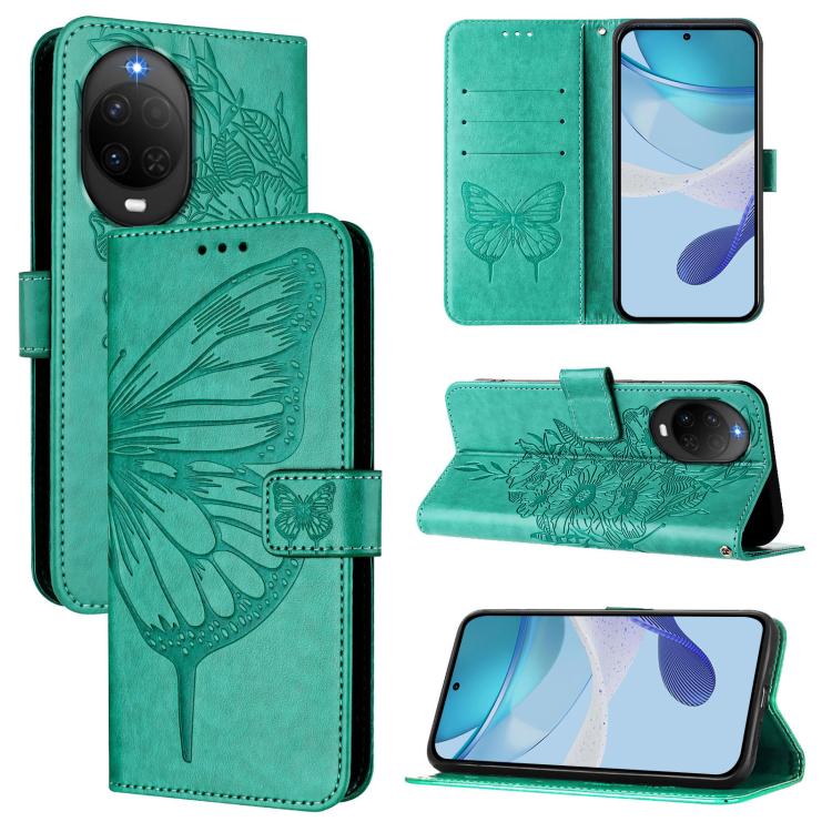 Embossed Butterfly Leather Phone Case, For Huawei nova 14 Lite 5G / nova 15 / 16z, For Huawei nova 16 5G, For Huawei Pura 90 Pro Max 5G, For Huawei Pura 90 Pro 5G, For Huawei Mate 70 Air 5G, For Huawei Enjoy 80s 4G