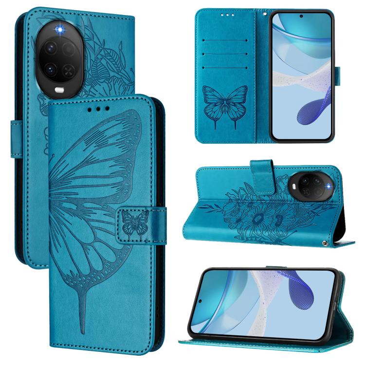 Embossed Butterfly Leather Phone Case, For Huawei nova 14 Lite 5G / nova 15 / 16z, For Huawei nova 16 5G, For Huawei Pura 90 Pro Max 5G, For Huawei Pura 90 Pro 5G, For Huawei Mate 70 Air 5G, For Huawei Enjoy 80s 4G