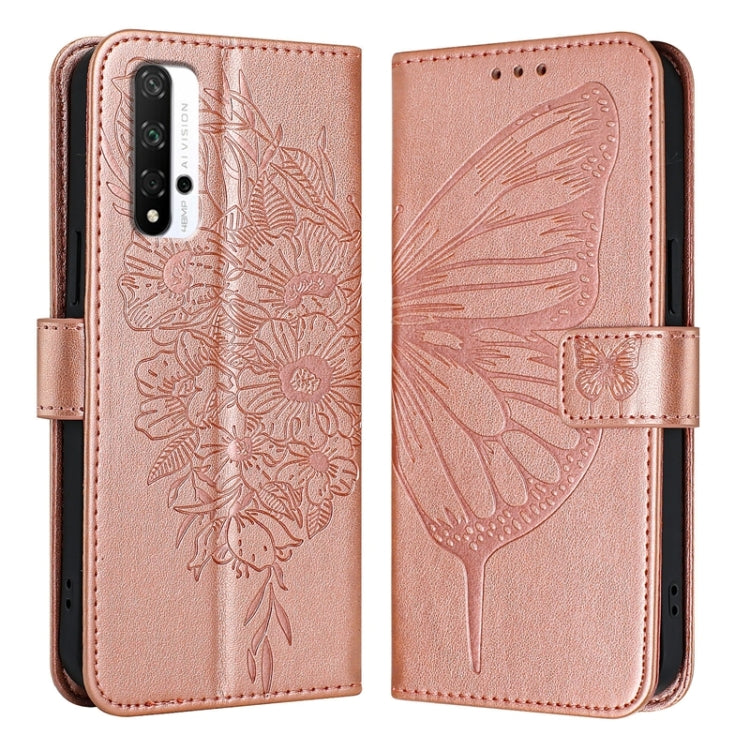 Embossed Butterfly Leather Phone Case, For Honor 50 SE / Huawei Nova 9 SE, For Honor 20 / 20 Pro / 20S, For Honor 9X Global / Huawei P Smart Z