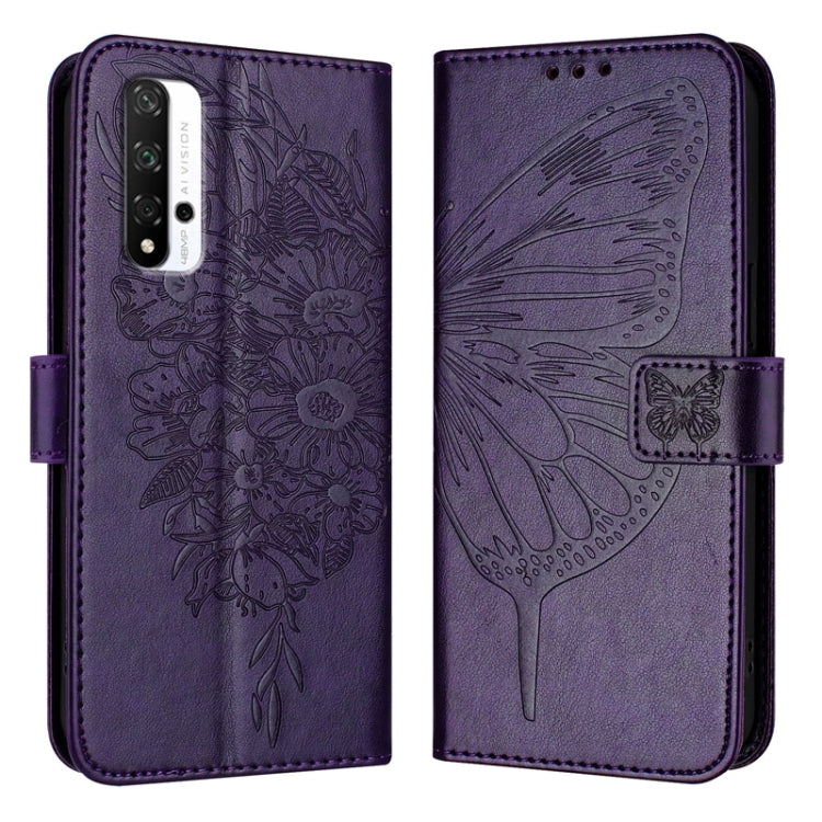 Embossed Butterfly Leather Phone Case, For Honor 50 SE / Huawei Nova 9 SE, For Honor 20 / 20 Pro / 20S, For Honor 9X Global / Huawei P Smart Z