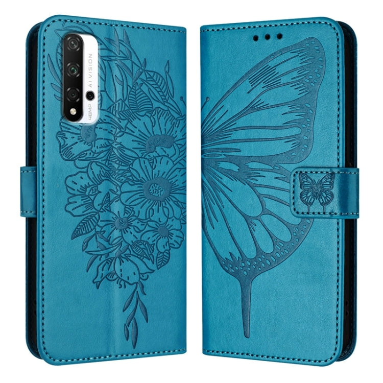 Embossed Butterfly Leather Phone Case, For Honor 50 SE / Huawei Nova 9 SE, For Honor 20 / 20 Pro / 20S, For Honor 9X Global / Huawei P Smart Z