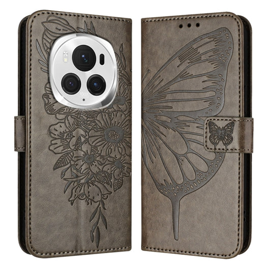 Embossed Butterfly Leather Phone Case, For Honor Magic6 Pro 5G Global, For Honor Magic6 5G Global, For Honor X8b, For Honor X9b Global/Magic6 Lite 5G Global, For Honor X6a, For Honor X8 5G / 70 Lite / X6 / X6s