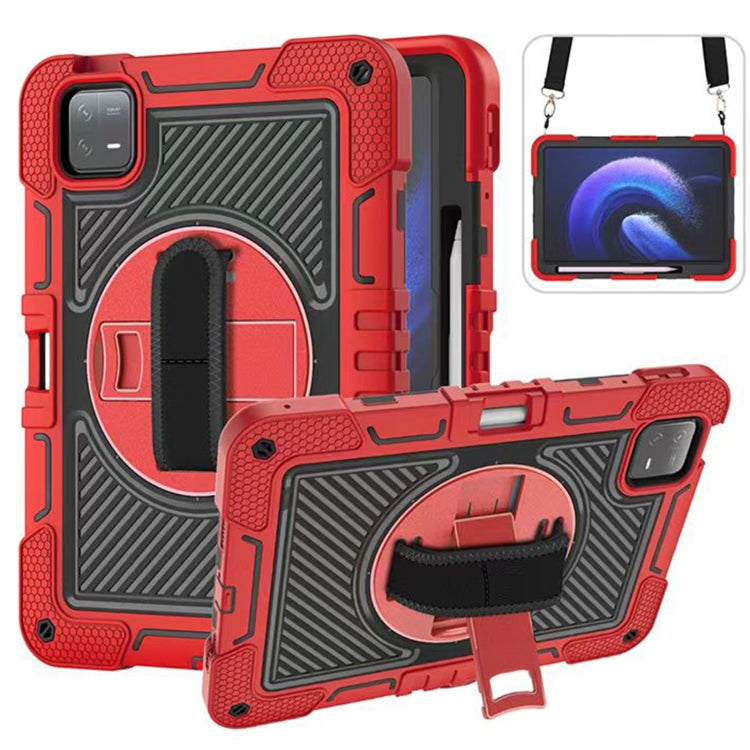 360 Degree Rotation PC Contrast Silicone Tablet Case, For Xiaomi Redmi Pad 2 SE 9.7 2026, For Xiaomi Redmi Pad 2, For Xiaomi Pad 7 / 7 Pro, For Redmi Pad SE 8.7 4G, For Xiaomi Redmi Pad SE, For Xiaomi Pad 6