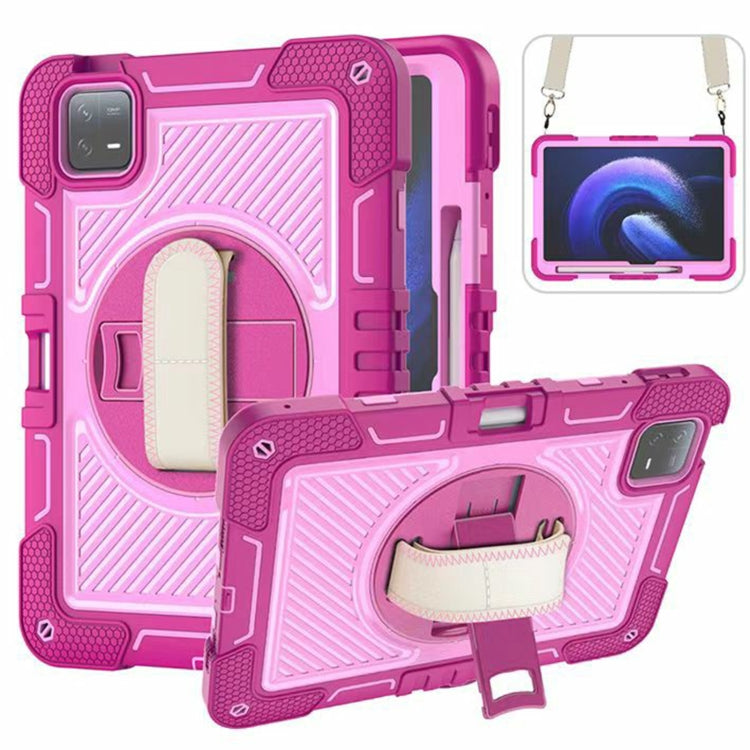 360 Degree Rotation PC Contrast Silicone Tablet Case, For Xiaomi Redmi Pad 2 SE 9.7 2026, For Xiaomi Redmi Pad 2, For Xiaomi Pad 7 / 7 Pro, For Redmi Pad SE 8.7 4G, For Xiaomi Redmi Pad SE, For Xiaomi Pad 6