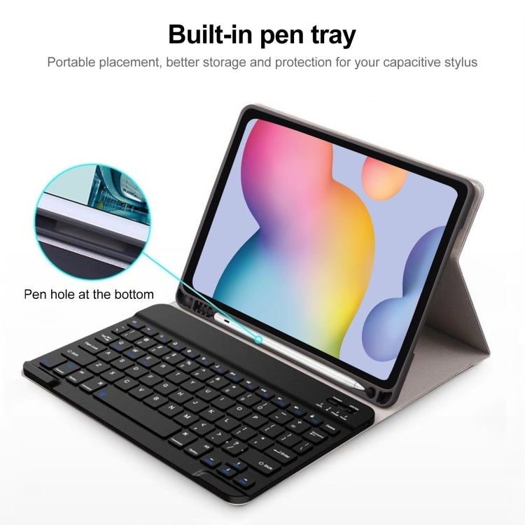 Square Cap Bluetooth Keyboard Leather Case with Pen Slot, For Samsung Galaxy Tab S9 FE+, For Samsung Galaxy Tab A9+, For Samsung Galaxy Tab A9, For Samsung Galaxy Tab S9 FE