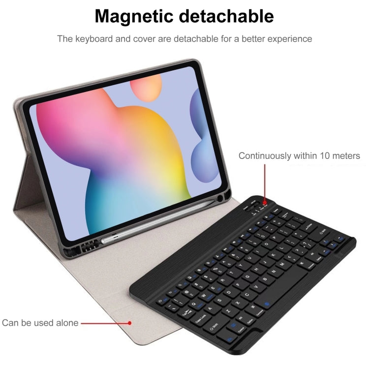 Square Cap Bluetooth Keyboard Leather Case with Pen Slot, For Samsung Galaxy Tab S9 FE+, For Samsung Galaxy Tab A9+, For Samsung Galaxy Tab A9, For Samsung Galaxy Tab S9 FE