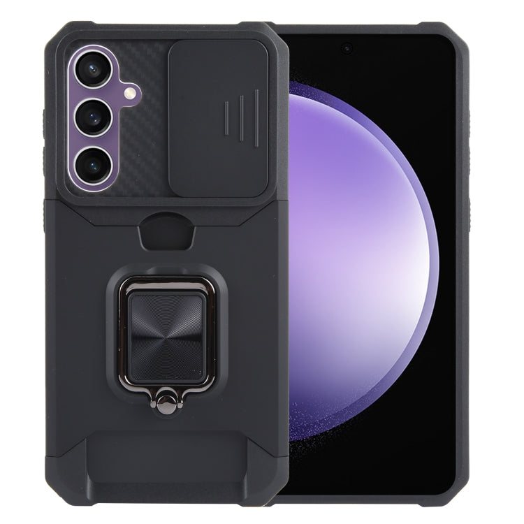 Camera Shield Card Slot PC+TPU Phone Case, For Samsung Galaxy A55, For Samsung Galaxy S24 Ultra 5G, For Samsung Galaxy S23 FE 5G, For Samsung Galaxy S24+ 5G, For Samsung Galaxy A35, For Samsung Galaxy S24 5G, For Samsung Galaxy A15