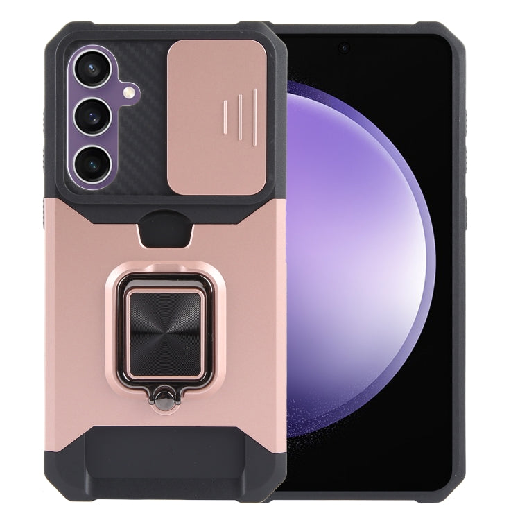 Camera Shield Card Slot PC+TPU Phone Case, For Samsung Galaxy A55, For Samsung Galaxy S24 Ultra 5G, For Samsung Galaxy S23 FE 5G, For Samsung Galaxy S24+ 5G, For Samsung Galaxy A35, For Samsung Galaxy S24 5G, For Samsung Galaxy A15