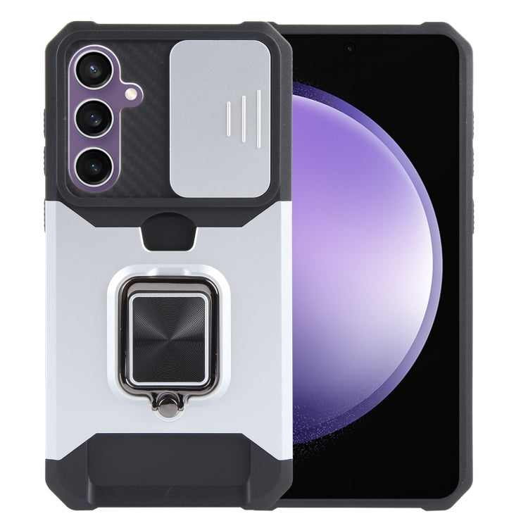 Camera Shield Card Slot PC+TPU Phone Case, For Samsung Galaxy A55, For Samsung Galaxy S24 Ultra 5G, For Samsung Galaxy S23 FE 5G, For Samsung Galaxy S24+ 5G, For Samsung Galaxy A35, For Samsung Galaxy S24 5G, For Samsung Galaxy A15