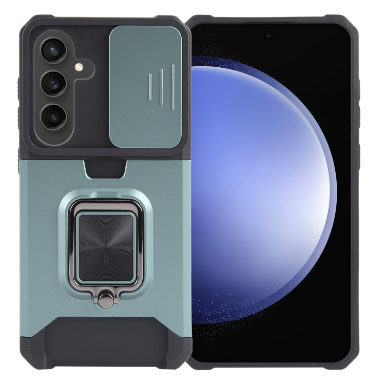 Camera Shield Card Slot PC+TPU Phone Case, For Samsung Galaxy A55, For Samsung Galaxy S24 Ultra 5G, For Samsung Galaxy S23 FE 5G, For Samsung Galaxy S24+ 5G, For Samsung Galaxy A35, For Samsung Galaxy S24 5G, For Samsung Galaxy A15