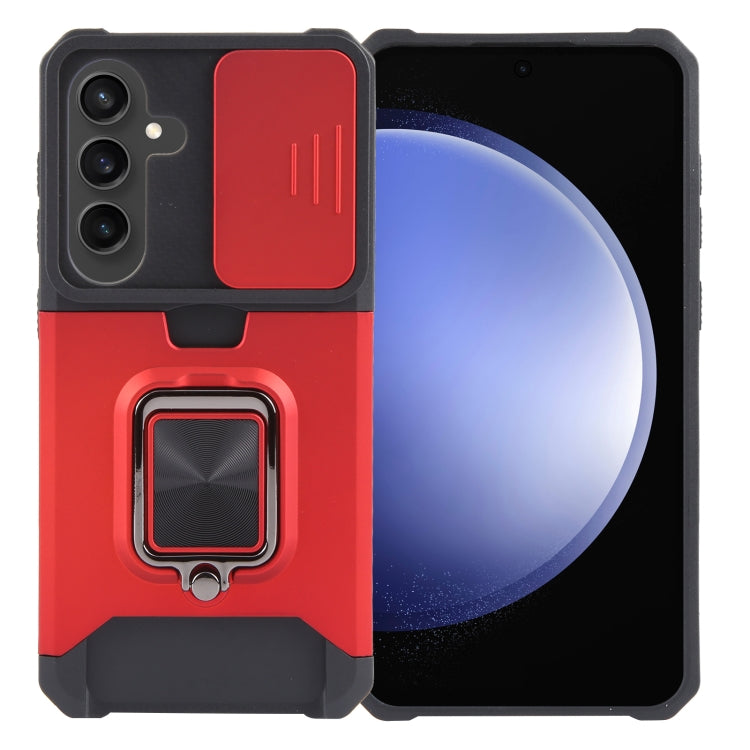 Camera Shield Card Slot PC+TPU Phone Case, For Samsung Galaxy A55, For Samsung Galaxy S24 Ultra 5G, For Samsung Galaxy S23 FE 5G, For Samsung Galaxy S24+ 5G, For Samsung Galaxy A35, For Samsung Galaxy S24 5G, For Samsung Galaxy A15