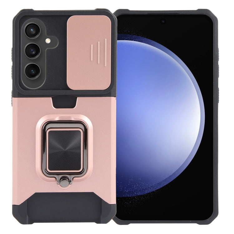 Camera Shield Card Slot PC+TPU Phone Case, For Samsung Galaxy A55, For Samsung Galaxy S24 Ultra 5G, For Samsung Galaxy S23 FE 5G, For Samsung Galaxy S24+ 5G, For Samsung Galaxy A35, For Samsung Galaxy S24 5G, For Samsung Galaxy A15
