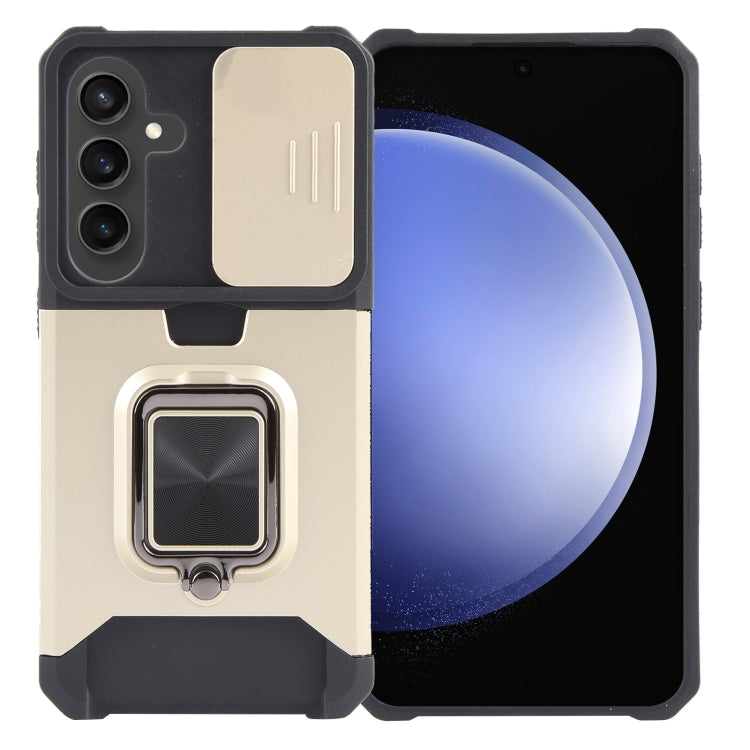 Camera Shield Card Slot PC+TPU Phone Case, For Samsung Galaxy A55, For Samsung Galaxy S24 Ultra 5G, For Samsung Galaxy S23 FE 5G, For Samsung Galaxy S24+ 5G, For Samsung Galaxy A35, For Samsung Galaxy S24 5G, For Samsung Galaxy A15