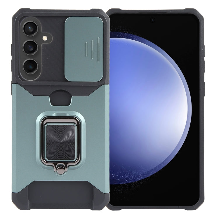 Camera Shield Card Slot PC+TPU Phone Case, For Samsung Galaxy A55, For Samsung Galaxy S24 Ultra 5G, For Samsung Galaxy S23 FE 5G, For Samsung Galaxy S24+ 5G, For Samsung Galaxy A35, For Samsung Galaxy S24 5G, For Samsung Galaxy A15