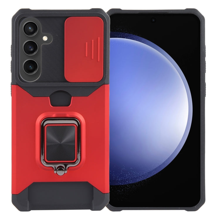 Camera Shield Card Slot PC+TPU Phone Case, For Samsung Galaxy A55, For Samsung Galaxy S24 Ultra 5G, For Samsung Galaxy S23 FE 5G, For Samsung Galaxy S24+ 5G, For Samsung Galaxy A35, For Samsung Galaxy S24 5G, For Samsung Galaxy A15