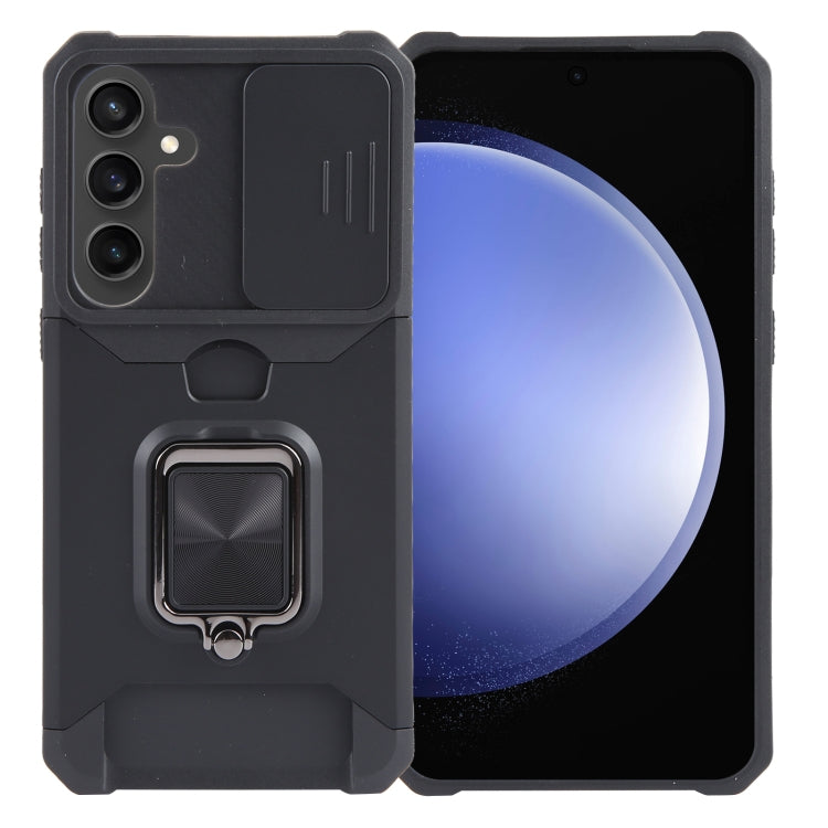 Camera Shield Card Slot PC+TPU Phone Case, For Samsung Galaxy A55, For Samsung Galaxy S24 Ultra 5G, For Samsung Galaxy S23 FE 5G, For Samsung Galaxy S24+ 5G, For Samsung Galaxy A35, For Samsung Galaxy S24 5G, For Samsung Galaxy A15