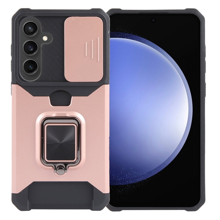 Camera Shield Card Slot PC+TPU Phone Case, For Samsung Galaxy A55, For Samsung Galaxy S24 Ultra 5G, For Samsung Galaxy S23 FE 5G, For Samsung Galaxy S24+ 5G, For Samsung Galaxy A35, For Samsung Galaxy S24 5G, For Samsung Galaxy A15
