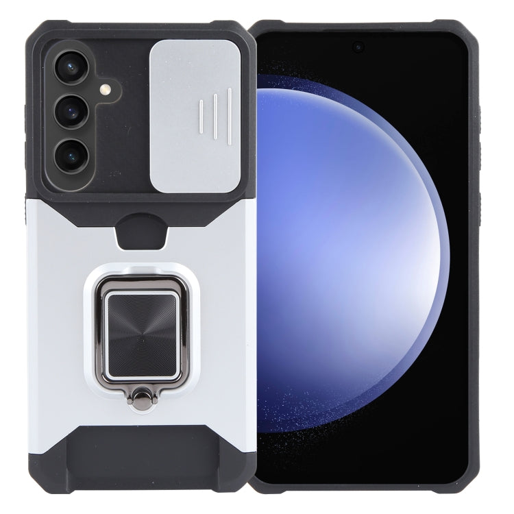 Camera Shield Card Slot PC+TPU Phone Case, For Samsung Galaxy A55, For Samsung Galaxy S24 Ultra 5G, For Samsung Galaxy S23 FE 5G, For Samsung Galaxy S24+ 5G, For Samsung Galaxy A35, For Samsung Galaxy S24 5G, For Samsung Galaxy A15