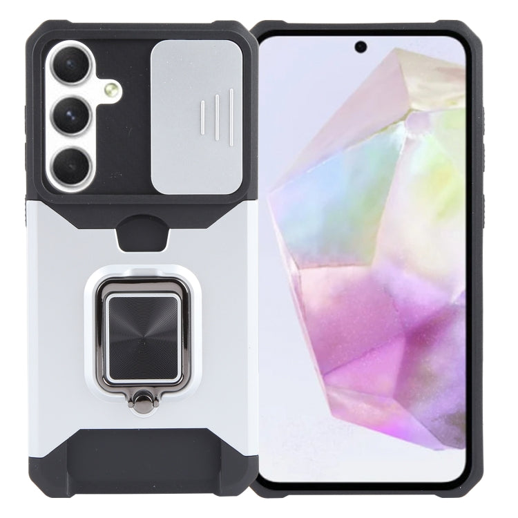 Camera Shield Card Slot PC+TPU Phone Case, For Samsung Galaxy A55, For Samsung Galaxy S24 Ultra 5G, For Samsung Galaxy S23 FE 5G, For Samsung Galaxy S24+ 5G, For Samsung Galaxy A35, For Samsung Galaxy S24 5G, For Samsung Galaxy A15