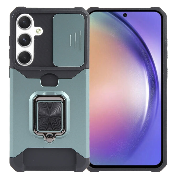 Camera Shield Card Slot PC+TPU Phone Case, For Samsung Galaxy A55, For Samsung Galaxy S24 Ultra 5G, For Samsung Galaxy S23 FE 5G, For Samsung Galaxy S24+ 5G, For Samsung Galaxy A35, For Samsung Galaxy S24 5G, For Samsung Galaxy A15