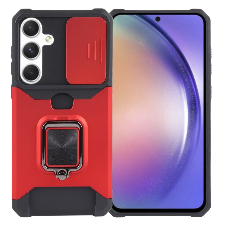 Camera Shield Card Slot PC+TPU Phone Case, For Samsung Galaxy A55, For Samsung Galaxy S24 Ultra 5G, For Samsung Galaxy S23 FE 5G, For Samsung Galaxy S24+ 5G, For Samsung Galaxy A35, For Samsung Galaxy S24 5G, For Samsung Galaxy A15